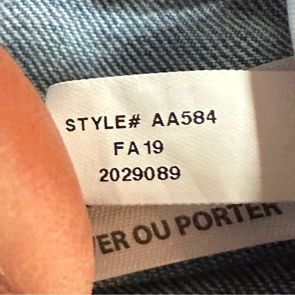 MADEWELL Slim Wide Leg Crop Jeans Raw Hem AA584 Size 25 Blue Casual 70s 90s Boho - Picture 11 of 15